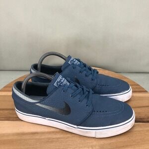Nike SB Stefan Janoski Blue Leather Skate Shoes Mens Size 8 Lace Up 616490-400